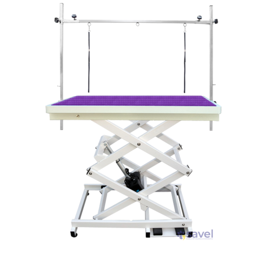 Electronic Adjustable Grooming Table - Heavy Duty Purple